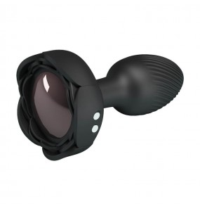 Pretty Love - Olman RGB Light Vibrating Anal Plug (Chargeable - Black)